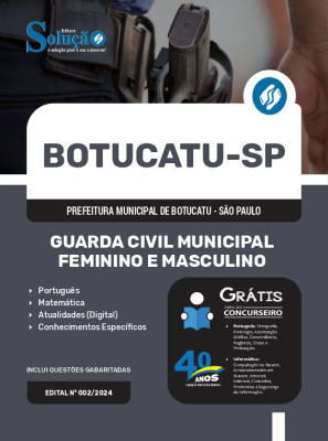 Apostila Prefeitura de Botucatu - SP 2024 - Guarda Civil Municipal Feminino e Masculino - Imagem 3