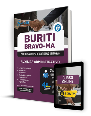 Apostila Prefeitura de Buriti Bravo - MA 2024 - Auxiliar Administrativo - Imagem 1