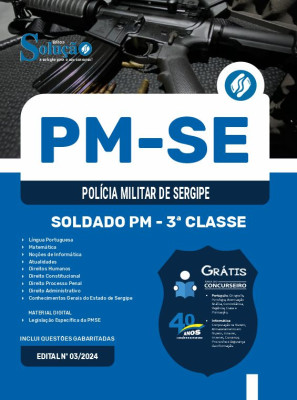 Apostila PM-SE 2024 - Soldado PM - 3ª Classe - Imagem 3