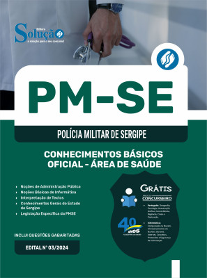 Apostila PM-SE em PDF 2024 - Conhecimentos Básicos - Oficial - Área de Saúde - Imagem 1