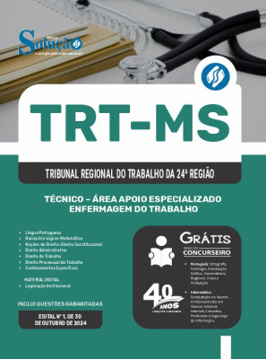 Apostila TRT-MS 2024 - Técnico - Área Apoio Especializado - Enfermagem do Trabalho - Imagem 3