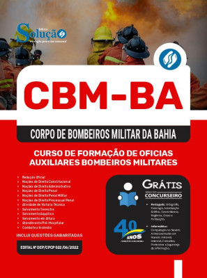 Apostila CBM-BA 2024 - Curso de Formação de Oficiais Auxiliares Bombeiros Militares - Imagem 3