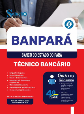 Apostila Banpará 2024 - Técnico Bancário - Imagem 3