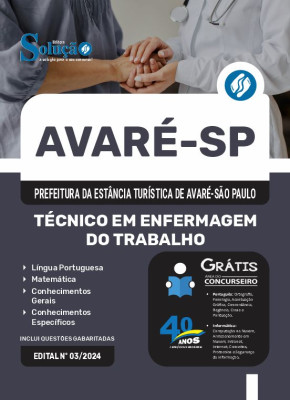 Apostila Prefeitura de Avaré - SP 2024 - Técnico em Enfermagem do Trabalho - Imagem 3