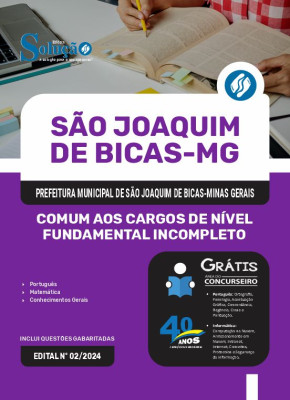 Apostila Prefeitura de São Joaquim de Bicas - MG 2024 - Comum aos Cargos de Nível Fundamental Incompleto - Imagem 3