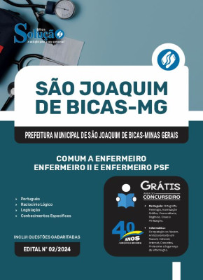 Apostila Prefeitura de São Joaquim de Bicas - MG 2024 - Comum a Enfermeiro, Enfermeiro II e Enfermeiro PSF - Imagem 3