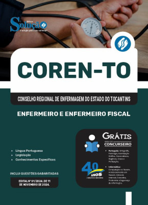 Apostila COREN-TO em PDF 2024 - Enfermeiro e Enfermeiro Fiscal - Imagem 1