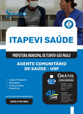 Apostila Itapevi Saúde em PDF 2024 - Agente Comunitário de Saúde - USF - Imagem 1