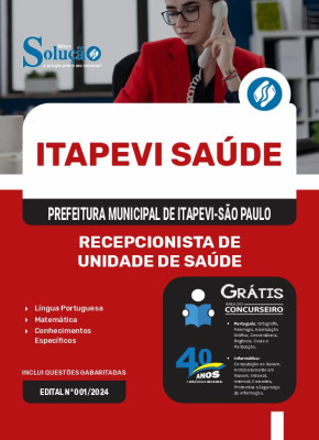 Apostila Itapevi Saúde em PDF 2024 - Recepcionista de Unidade de Saúde - Imagem 1