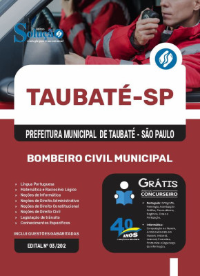 Apostila Prefeitura de Taubaté - SP em PDF 2024 - Bombeiro Civil Municipal - Imagem 1