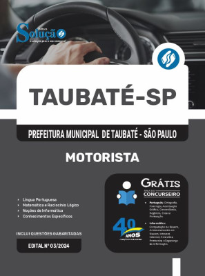 Apostila Prefeitura de Taubaté - SP 2025 - Motorista - Imagem 3