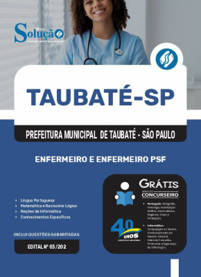 Apostila Prefeitura de Taubaté - SP em PDF 2024 - Enfermeiro e Enfermeiro PSF - Imagem 1