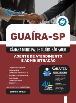 Apostila Câmara de Guaíra - SP 2024 - Agente de Atendimento e Administração - Imagem 3