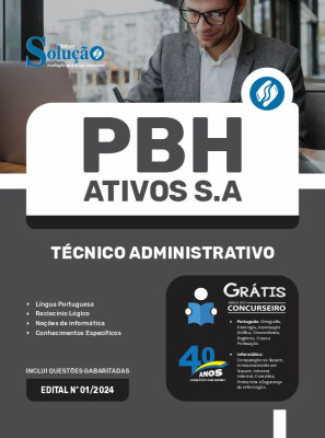 Apostila PBH Ativos S.A 2024 - Técnico Administrativo - Imagem 3