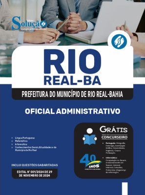 Apostila Prefeitura de Rio Real - BA 2024 - Oficial Administrativo - Imagem 3