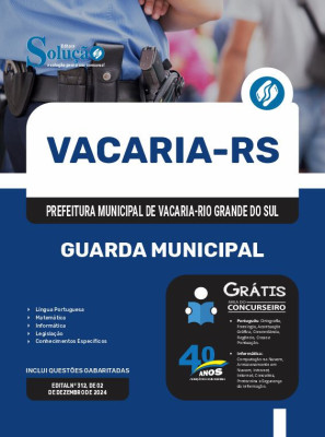 Apostila Prefeitura de Vacaria - RS em PDF 2024 - Guarda Municipal - Imagem 1