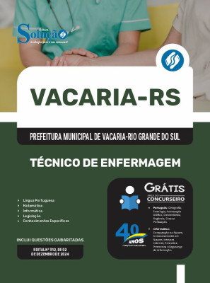 Apostila Prefeitura de Vacaria - RS 2024 - Técnico de Enfermagem - Imagem 3