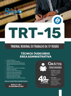 Apostila TRT 15 2024 - Técnico Judiciário - Área Administrativa - Imagem 3