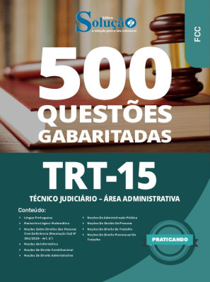 Caderno de Questões TRT 15 - Técnico Judiciário - Área Administrativa - 500 Questões Gabaritadas - Imagem 2