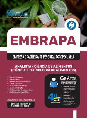 Apostila EMBRAPA 2024 - Analista - Ciência de Alimentos (Ciência e Tecnologia de Alimentos) - Imagem 3