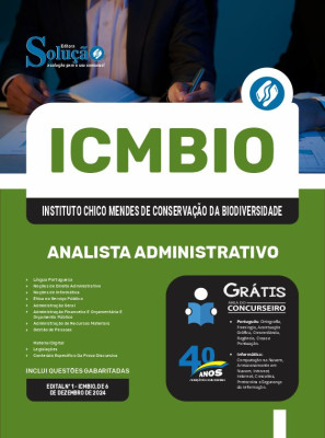 Apostila ICMBIO em PDF 2024 - Analista Administrativo - Imagem 1