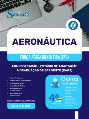 Apostila Aeronáutica 2025 - Administração - Estágio de Adaptação à Graduação de Sargento (EAGS) - Imagem 3