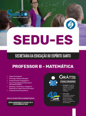 Apostila SEDU-ES 2024 - Professor B - Matemática - Imagem 3