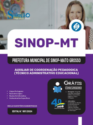 Apostila Prefeitura de Sinop - MT 2024 - Auxiliar De Coordenação Pedagogica (Técnico Administrativo Educacional) - Imagem 3