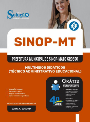 Apostila Prefeitura de Sinop - MT 2024 - Multimeios Didaticos (Técnico Administrativo Educacional) - Imagem 3