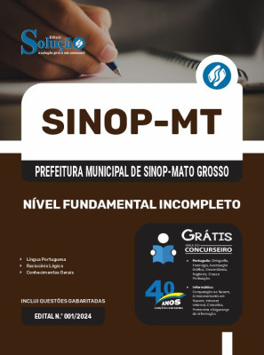 Apostila Prefeitura de Sinop - MT 2024 - Nível Fundamental Incompleto - Imagem 3