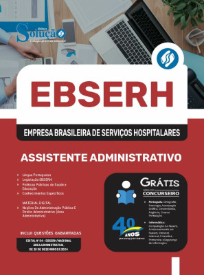 Apostila EBSERH 2024 - Assistente Administrativo - Imagem 3