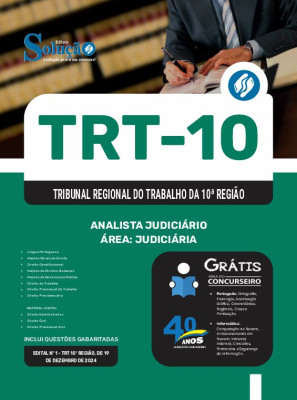 Apostila TRT-10 2025 - Analista Judiciário - Área: Judiciária - Imagem 3