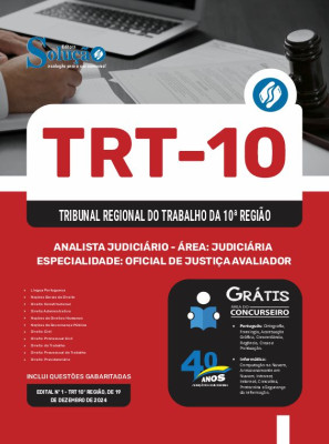 Apostila TRT-10 2024 - Analista Judiciário - Área: Judiciária - Especialidade: Oficial De Justiça Avaliador - Imagem 3