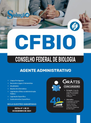 Apostila CFBio 2025 - Agente Administrativo - Imagem 3