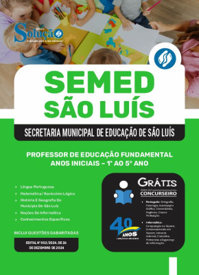 Apostila SEMED 2025 - Professor de Educação Fundamental – Anos Iniciais – 1º ao 5° Ano - Imagem 3