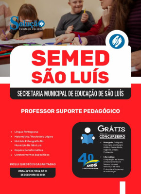 Apostila SEMED 2025 em PDF - Professor Suporte Pedagógico - Imagem 1