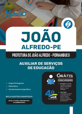 Apostila Prefeitura de João Alfredo - PE 2025 - Auxiliar de Serviços de Educação - Imagem 3