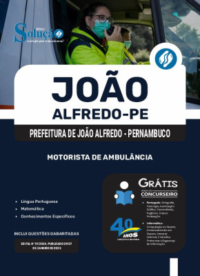 Apostila Prefeitura de João Alfredo - PE 2025 - Motorista de Ambulância - Imagem 3