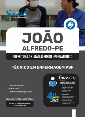 Apostila Prefeitura de João Alfredo - PE 2025 - Técnico em Enfermagem PSF - Imagem 3