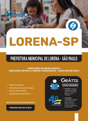 Apostila Prefeitura de Lorena - SP 2025 - Professor de Ensino Básico I (Educação Infantil e Ensino Fundamental - Anos Iniciais PEB I) - Imagem 3