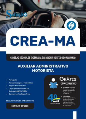 Apostila CREA-MA 2025 - Auxiliar Administrativo - Motorista - Imagem 3