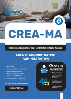 Apostila CREA-MA 2025 - Agente Administrativo - Administrativa - Imagem 3