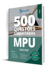 Capa Caderno de Questões MPU - Analistas e Técnicos - Comum aos Cargos - 500 Questões Gabaritadas