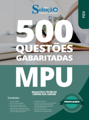 Caderno de Questões MPU - Analistas e Técnicos - Comum aos Cargos - 500 Questões Gabaritadas - Imagem 2