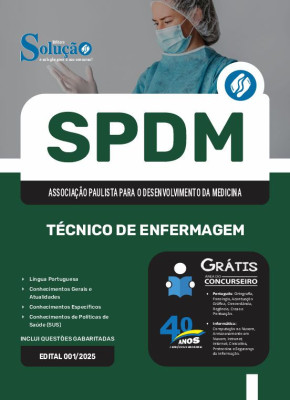 Apostila SPDM em PDF 2025 - Técnico de Enfermagem - Imagem 1