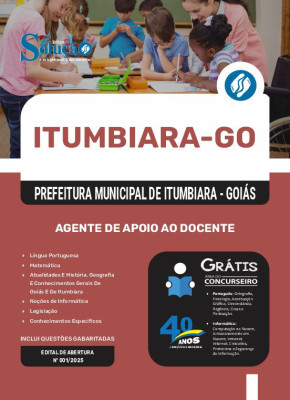 Apostila Prefeitura de Itumbiara - GO em PDF 2025 - Agente de Apoio ao Docente - Imagem 1