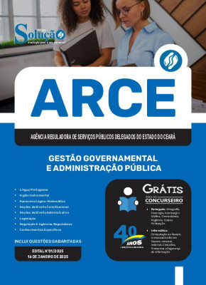 Apostila ARCE em PDF 2025 - Gestão Governamental e Administração Pública - Imagem 1