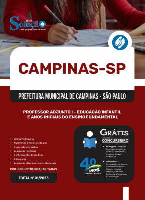 Apostila Prefeitura de Campinas - SP 2025 - Professor Adjunto I - Educação Infantil e Anos Iniciais do Ensino Fundamental  - Imagem 3