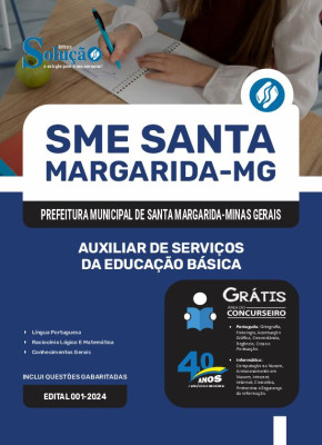 Apostila SME Santa Margarida - MG 2025 - Auxiliar de Serviços da Educação Básica - Imagem 3