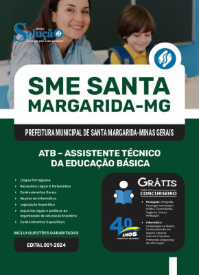 Apostila SME Santa Margarida - MG 2025 - ATB - Assistente Técnico da Educação Básica - Imagem 3